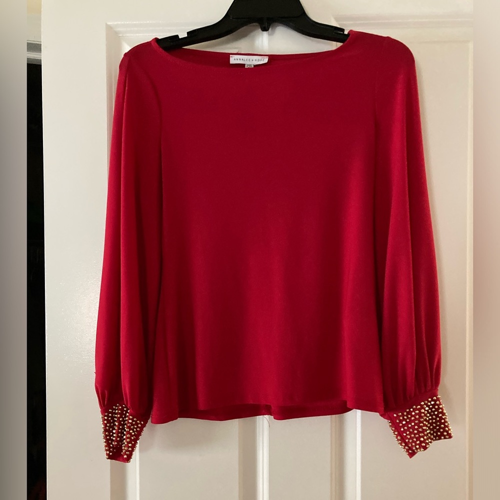 Stunning - red flowy blouse - Picture 1 of 3